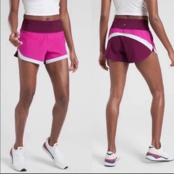 Athleta color block running shorts - Picture 2 of 4